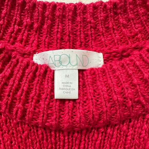 2/$30 Abound Cozy Knit Sweater Size M Pink Soft Colorful Barbiecore Lounge NWT - Picture 7 of 9